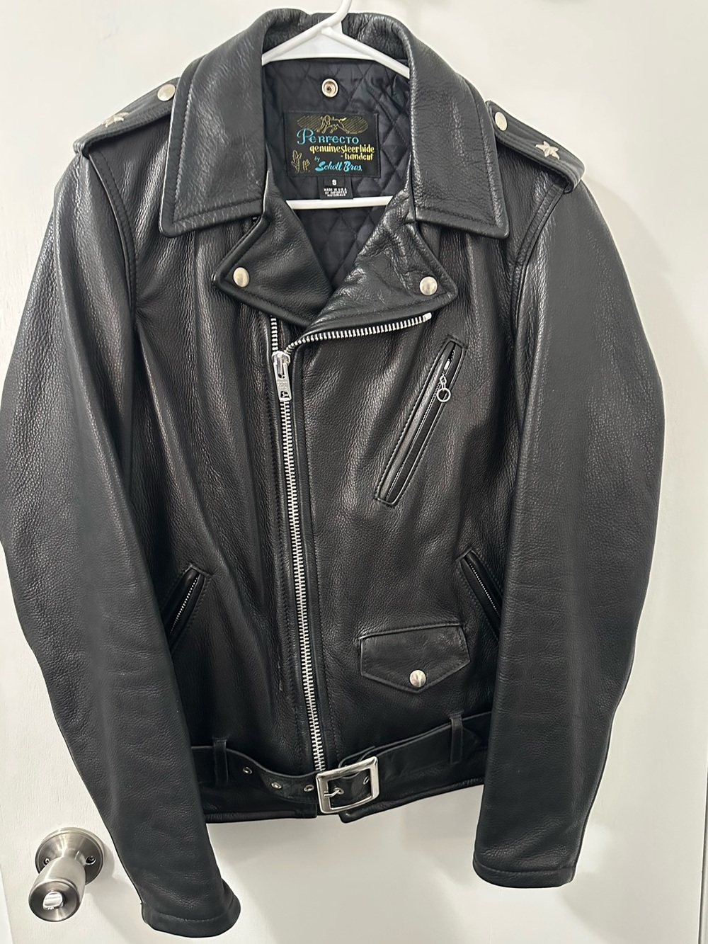 Schott Bros Original Perfecto Leather Motorcycle Jacket Classic Biker Style